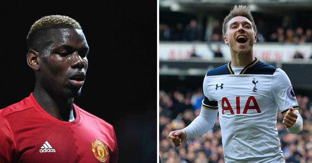 Paul Pogba et Christian Eriksen
