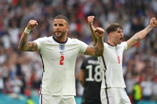 John Stones et Kyle Walker avec l'Angleterre à l'Euro 2020